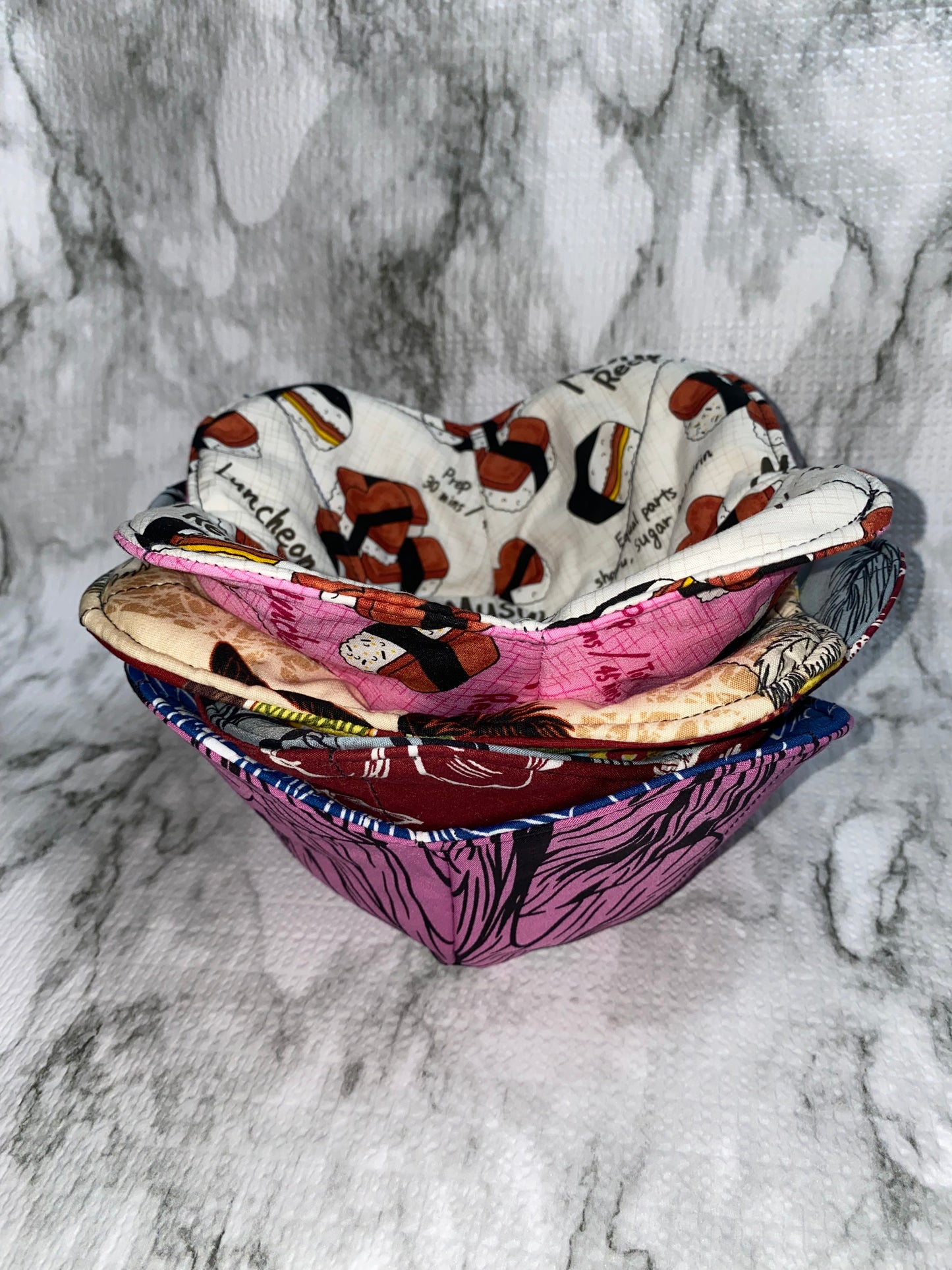 Hibiscus w/ coconut tree Bowl Cozy