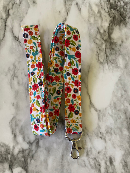 Spring Floral Lanyard